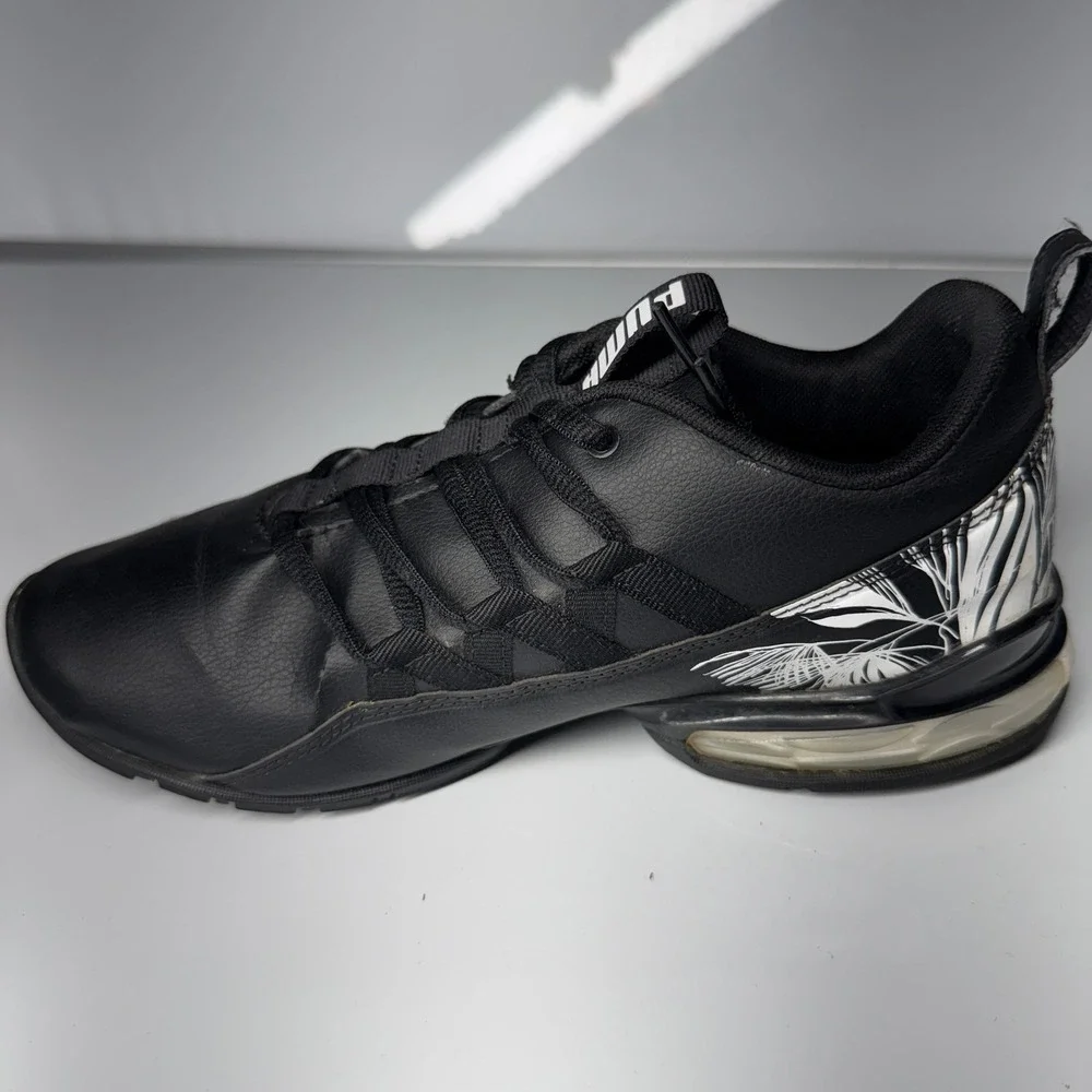 Puma Riaze Prowl Palm Athletic Shoes Sneakers‎ Women's Size 6 Black & White